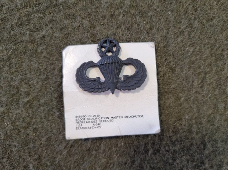 USA - Master Parachutist Badge Subdued 1983