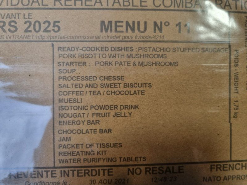 FRA - Ração RCIR Menu 11 - Image 3