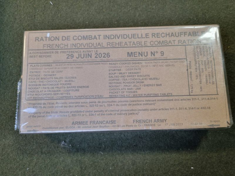 FRA - Ração RCIR Menu 9