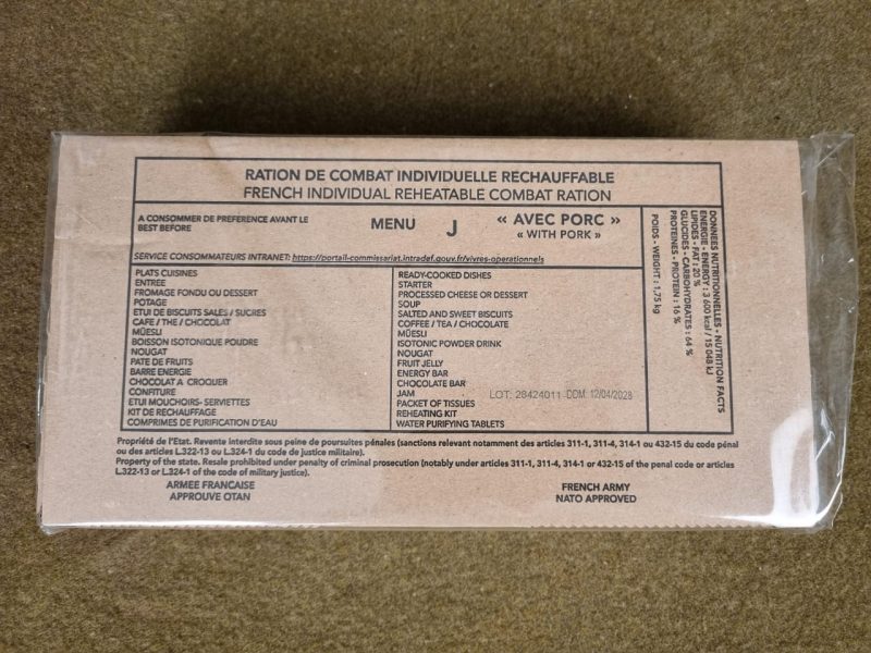 FRA - Ração RCIR Menu J (2028)