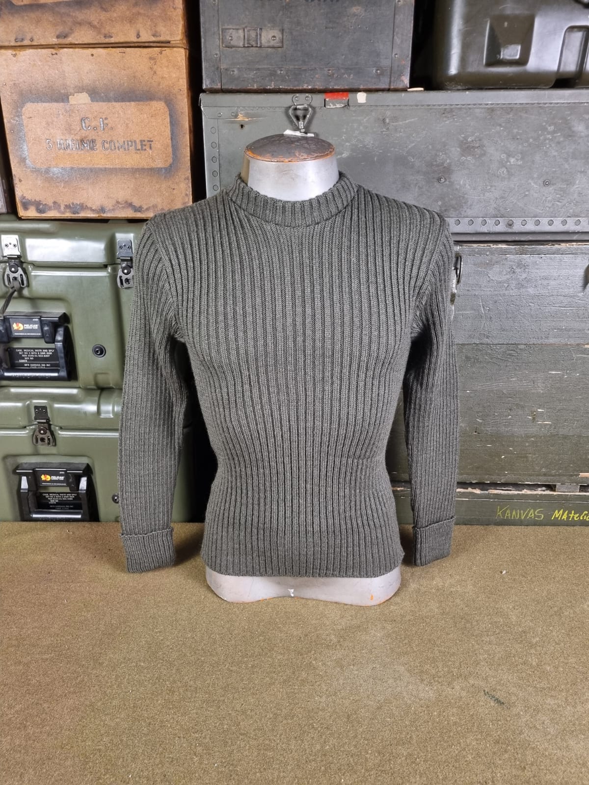 GBR MALHA DE LÃ VERDE COMMANDO PULLOVER MOD2