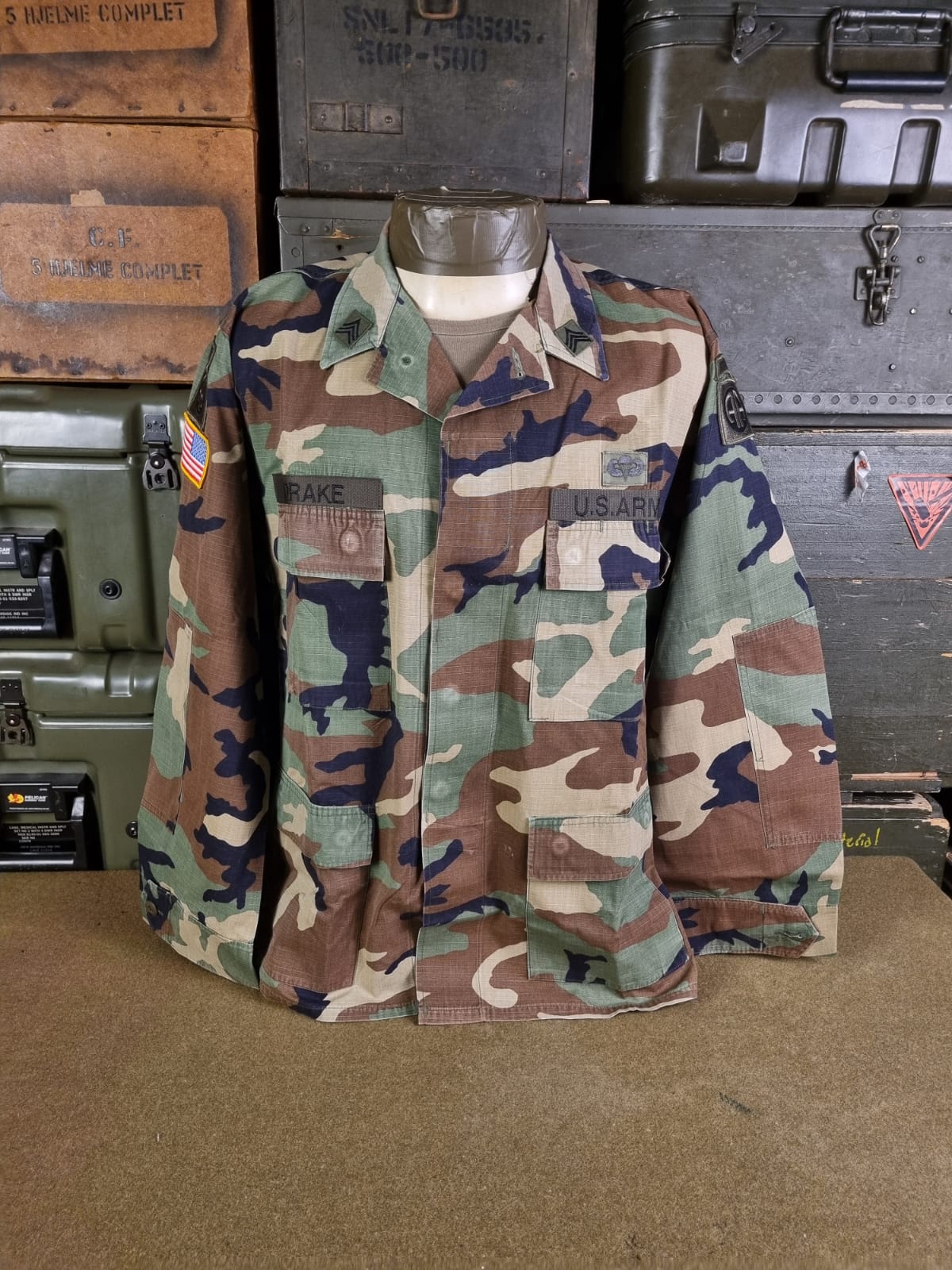 USA GANDOLA BDU WOODLAND RIPSTOP 82ND AIRBORNE