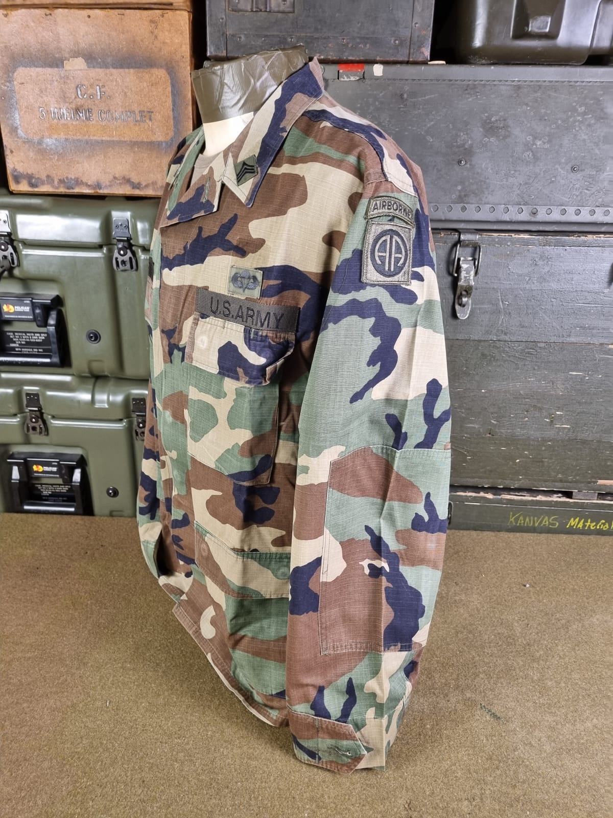 USA GANDOLA BDU WOODLAND RIPSTOP 82ND AIRBORNE - Imagem 8