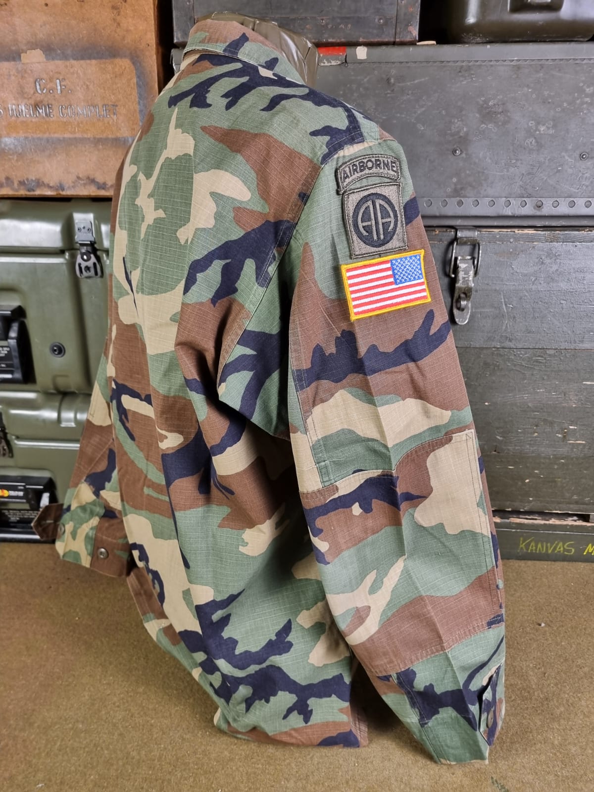 USA GANDOLA BDU WOODLAND RIPSTOP 82ND AIRBORNE - Imagem 5