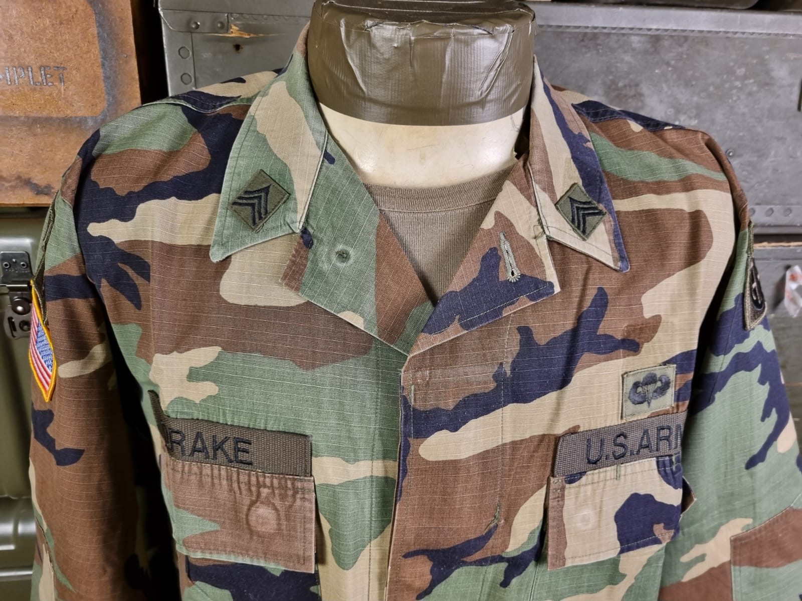 USA GANDOLA BDU WOODLAND RIPSTOP 82ND AIRBORNE - Imagem 4