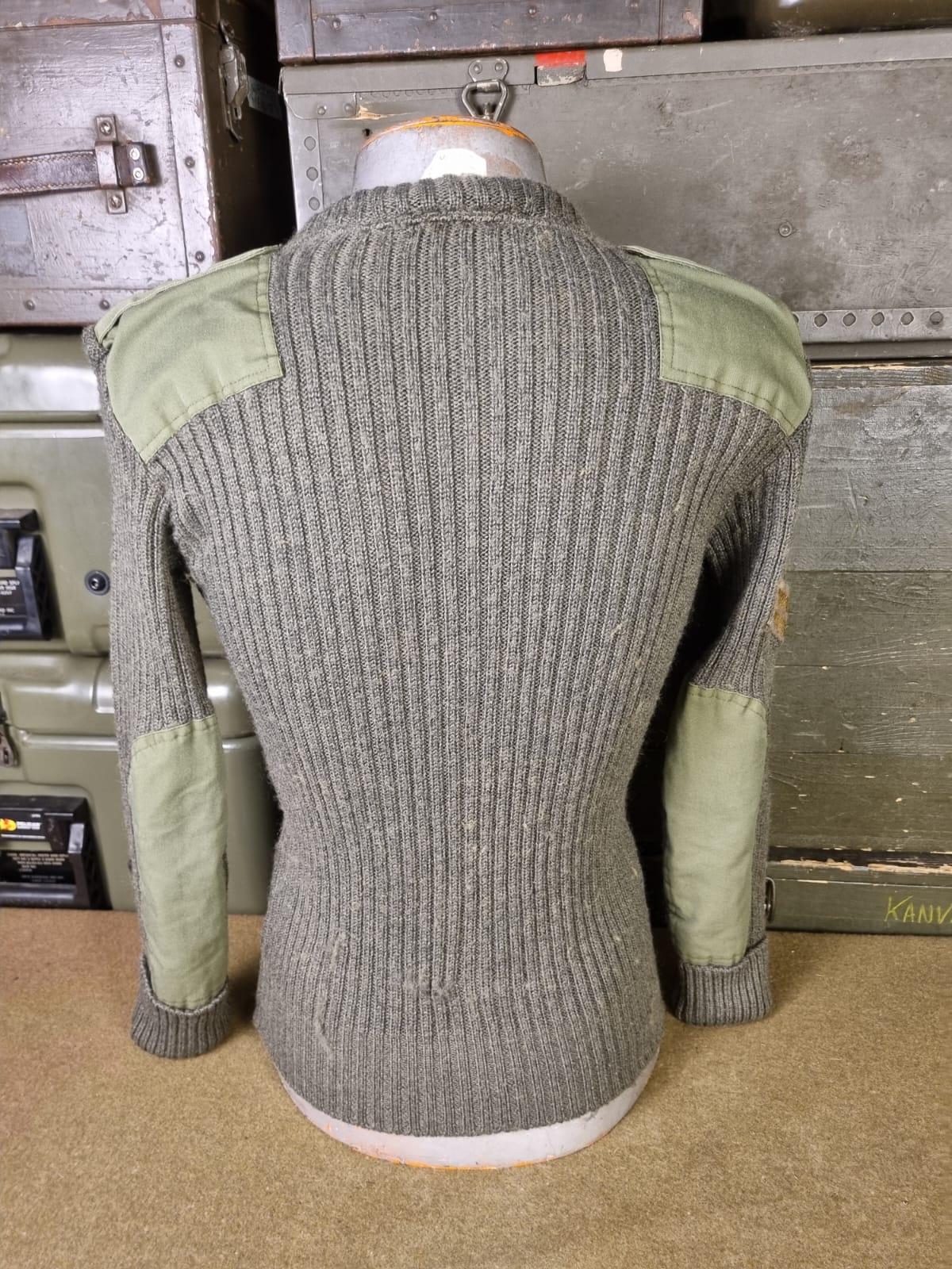 GBR MALHA DE LÃ VERDE COMMANDO PULLOVER PATCHES - Imagem 8
