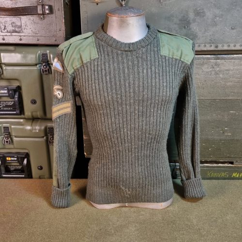 GBR MALHA DE LÃ VERDE COMMANDO PULLOVER PATCHES