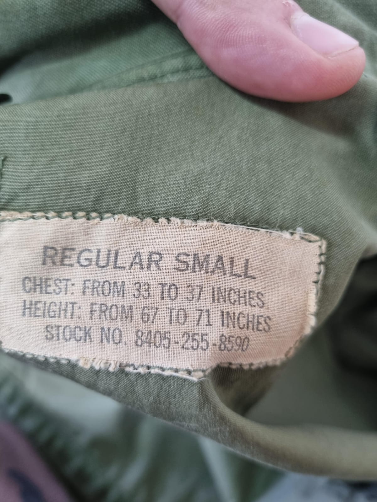 USA JAQUETA MILITAR USGI WRT SATEEN 9OZ 1961 - Imagem 4